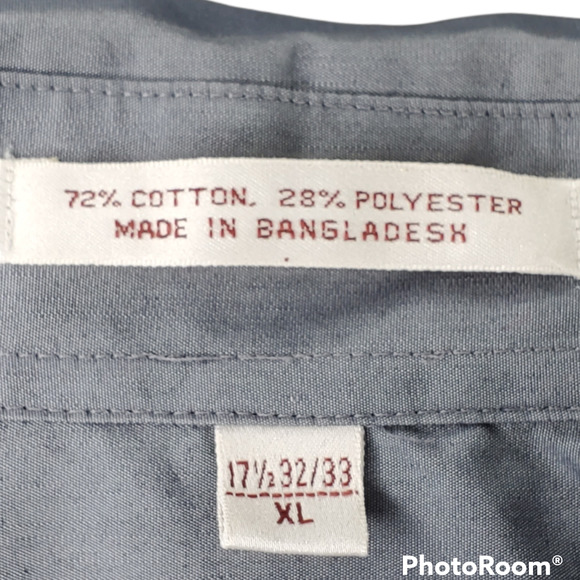 Etienne Aigner Men's Gray Button Front Dress Shirt XL - Picture 4 of 5